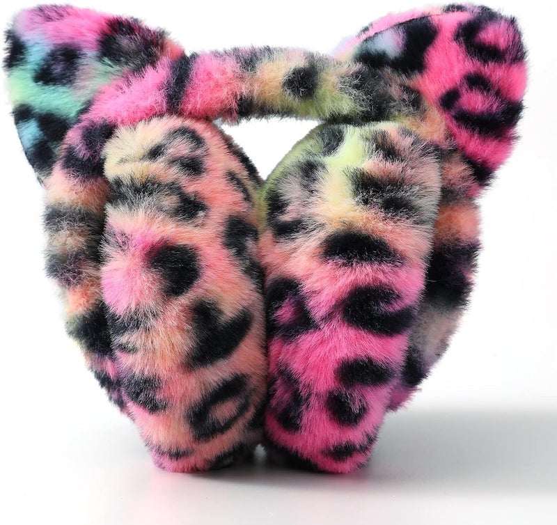 CHUANGLI Winter Warm Cat Ear Muffs for Women Girls Cute Catear Earmuff Ladies Headband Faux Fur Earmuffs Plush Ear Warmers - Image 5
